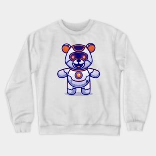 Cute Teddy Bear Robot Cartoon Crewneck Sweatshirt